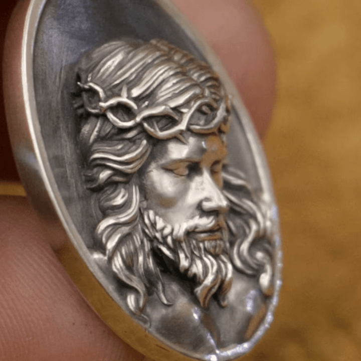 Christianartworkshop 925 Silver Crown of Thorns Jesus Medal Necklace: A Reminder of His Sacrifice - image 7