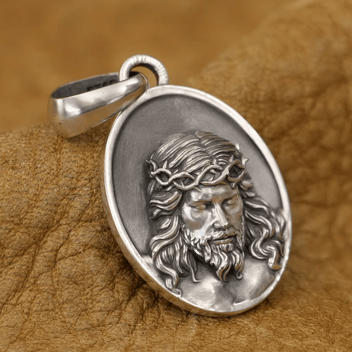 Christianartworkshop 925 Silver Crown of Thorns Jesus Medal Necklace: A Reminder of His Sacrifice - image 6
