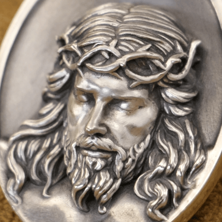 Christianartworkshop 925 Silver Crown of Thorns Jesus Medal Necklace: A Reminder of His Sacrifice - image 3