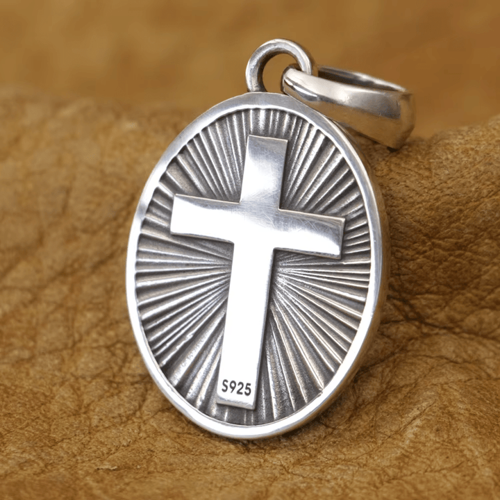Christianartworkshop Divine Radiance Jesus Sacred Heart Necklace Crafted in Sterling Silver - image 4