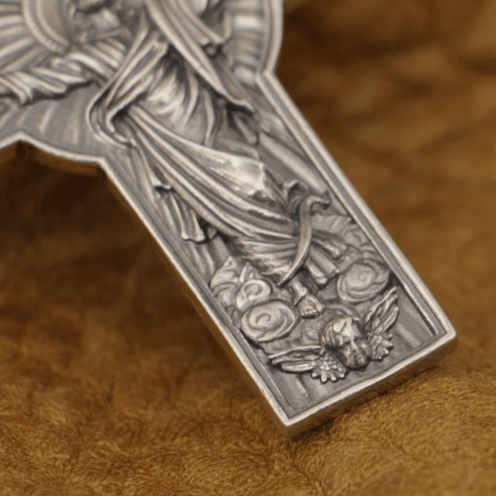 Christianartworkshop Jesus Christ Ascension with Holy Spirit Dove Necklace in Sterling Silver - image 9