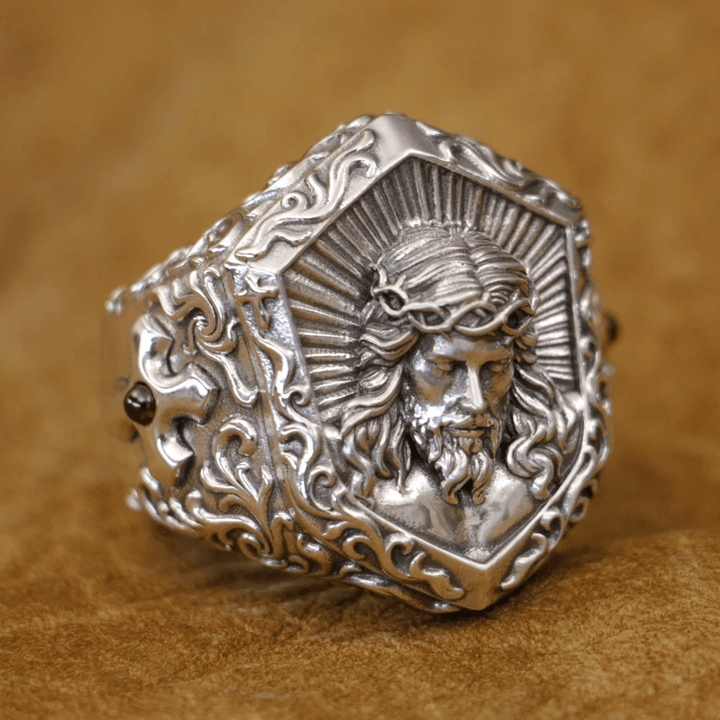 Christianartworkshop Jesus Christ Crown of Thorns Ring in Vintage Style Solid Sterling Silver - image 3