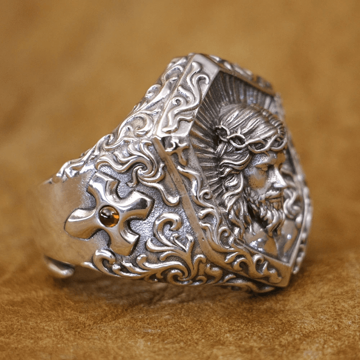 Christianartworkshop Jesus Christ Crown of Thorns Ring in Vintage Style Solid Sterling Silver - image 5