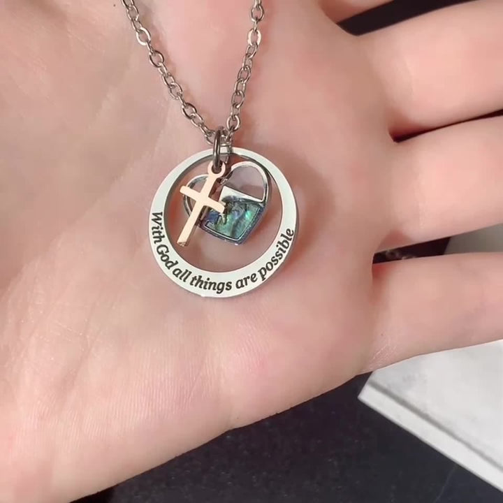 Christianartworkshop Delicate Mustard Seed Necklace with Cross and Scripture Message - image 4