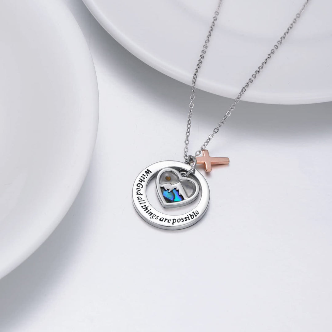 Christianartworkshop Delicate Mustard Seed Necklace with Cross and Scripture Message - image 3