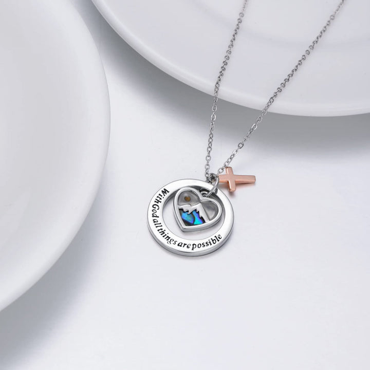 Christianartworkshop Delicate Mustard Seed Necklace with Cross and Scripture Message - image 3