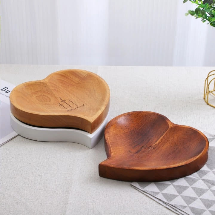 Christianartworkshop 3 Color Wooden Heart Shaped Prayer Bowl with Faith Note Cards - image 4