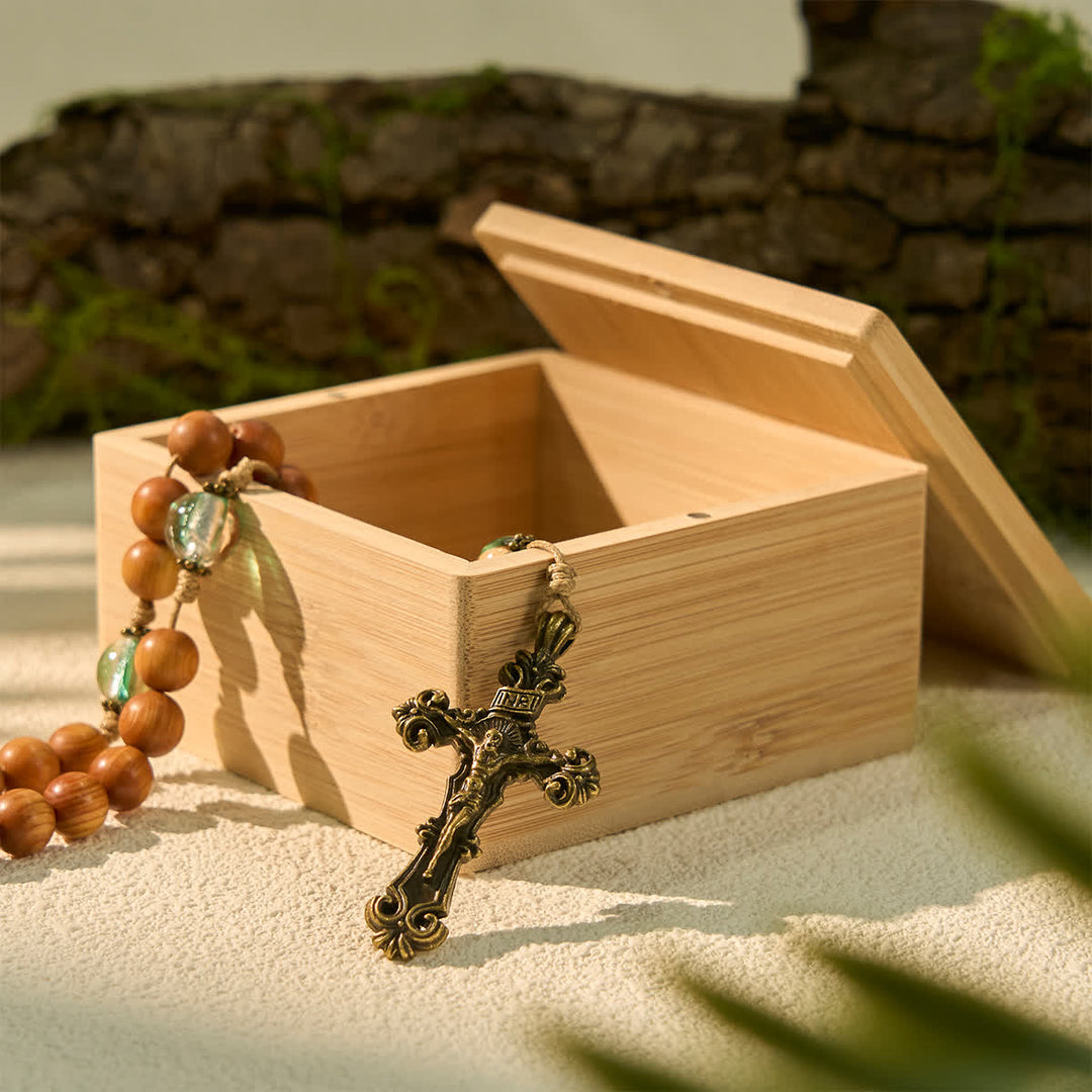 Sacred Rosary Wood Gift Box - Sacred Rosary Wood Gift Box $10 - image 1