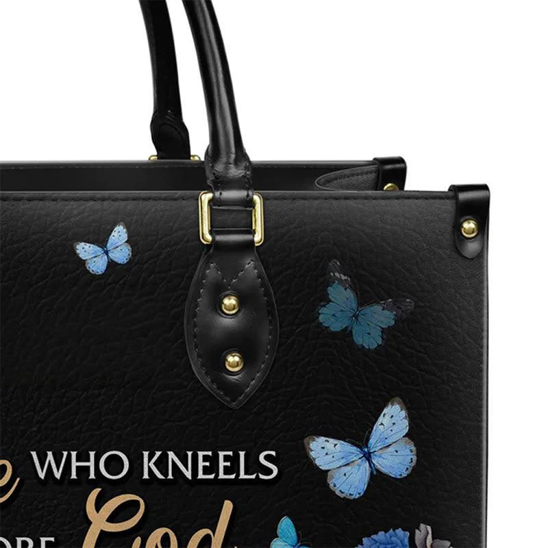 Christianartworkshop Elegant Floral Handbag with Scripture Quote: God Is with Her - image 4