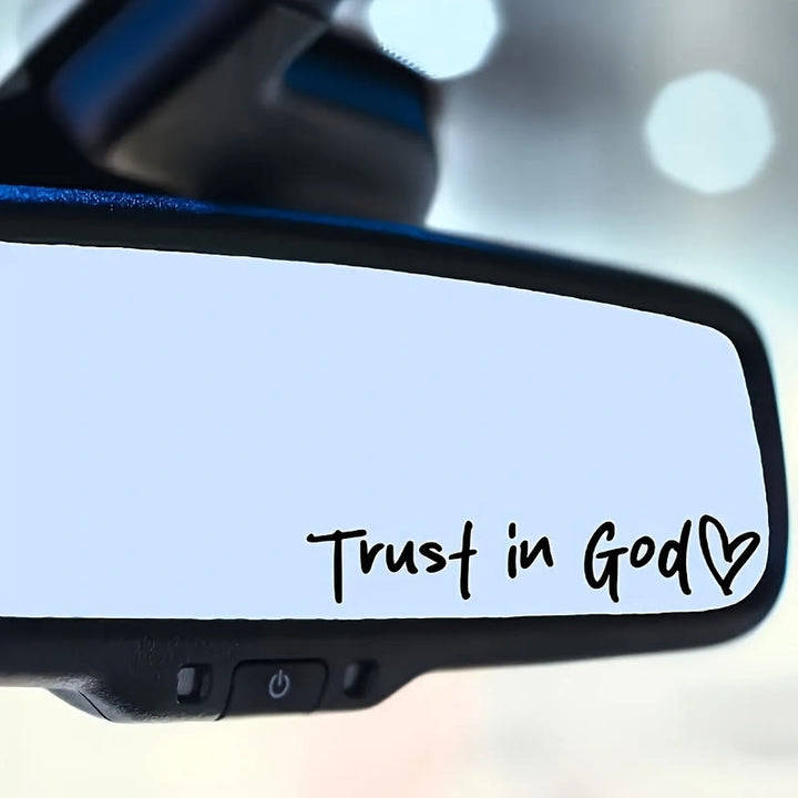 Christianartworkshop Minimalist Everyday Faith Car Mirror Sticker: Trust in God Road Companion - image 4