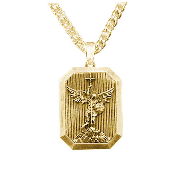 Christianartworkshop Faith Warrior St.Michael the Archangel Necklace: Strength in Every Battle - Golden - image 5