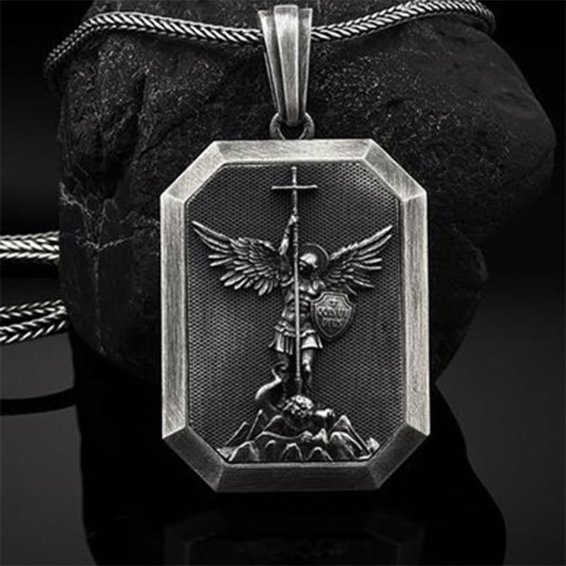 Christianartworkshop Faith Warrior St.Michael the Archangel Necklace: Strength in Every Battle - image 3