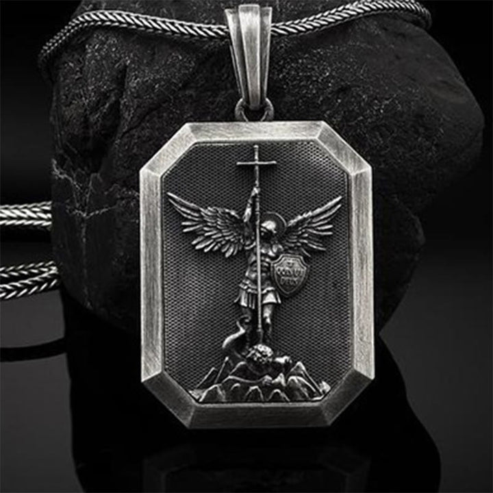 Christianartworkshop Faith Warrior St.Michael the Archangel Necklace: Strength in Every Battle - image 3