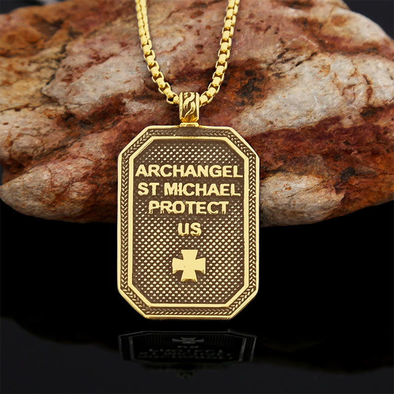 Christianartworkshop Classic Style St. Michael the Archangel Protection Stainless Steel Pendant Necklace - image 7
