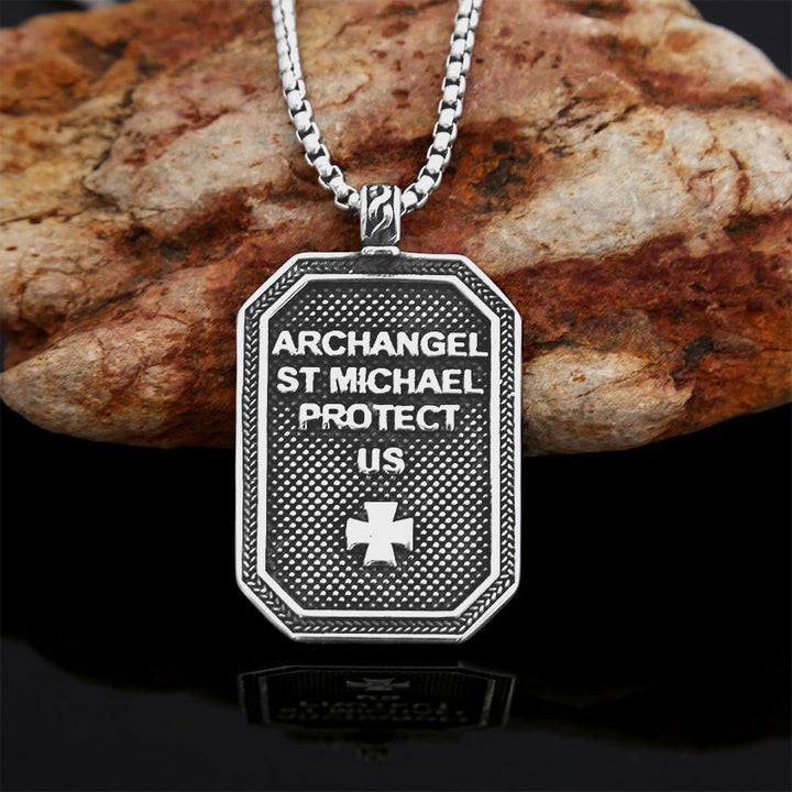 Christianartworkshop Classic Style St. Michael the Archangel Protection Stainless Steel Pendant Necklace - image 11