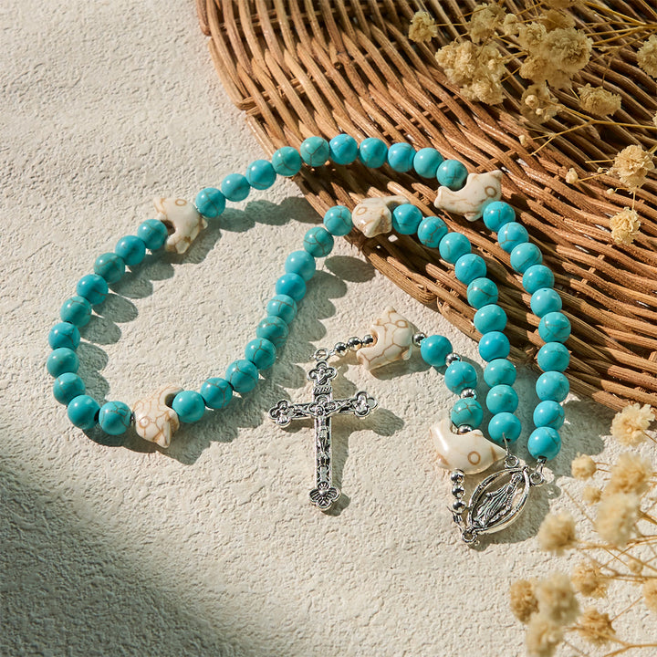 FREE Today: Blessed Dolphin Rosary with Turquoise Beads and Miraculous Medal: Ocean of Faith - image 3