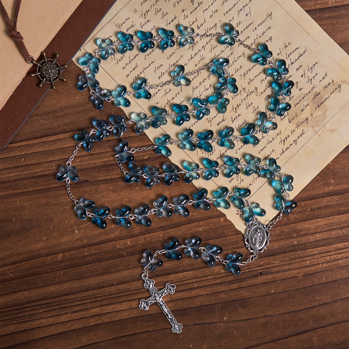 FREE Today: Wings of Devotion Shimmering Blue Butterfly Prayer Rosary with Miraculous Medal - image 4