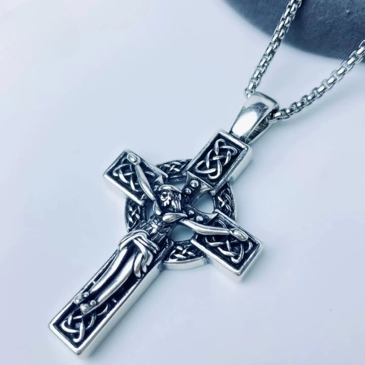 Christianartworkshop Eternal Faith Celtic Knot Crucifix Pendant Necklace: Christ on the Cross - Crucifix - image 1