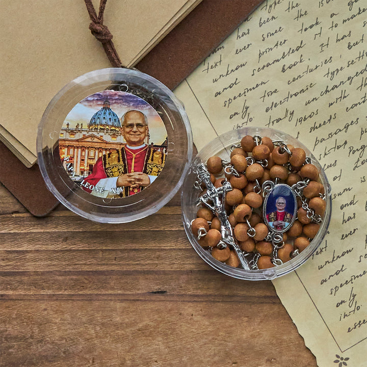 FREE Today: Pope Leo XIV Red Wood Beads Rosary Commemorating: A Spiritual Treasure - image 10