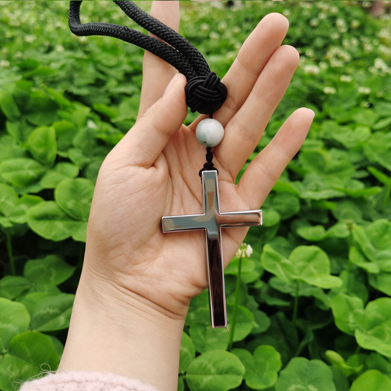 Christianartworkshop Minimalist Tri-color Cross Car Pendant: Spiritual Safety on the Road - image 4