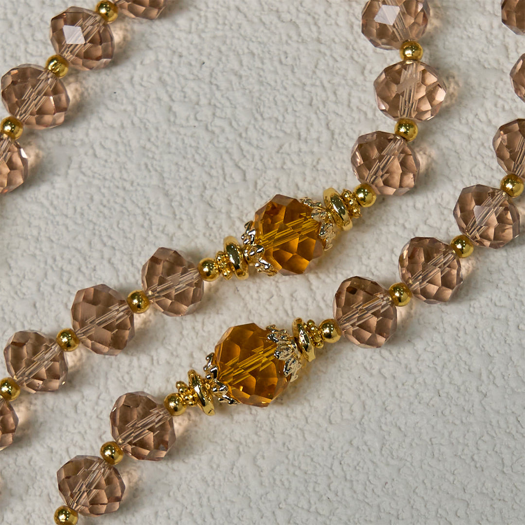 Christianartworkshop Shimmering Amber Beads Rosary Featuring Graceful Our Lady of Guadalupe Medal - image 7