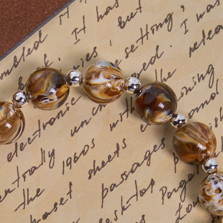 Christianartworkshop Brown Tabby Cat Rosary Bracelet with Amber Beads: Pray with Gentle Memorial Grace - image 5