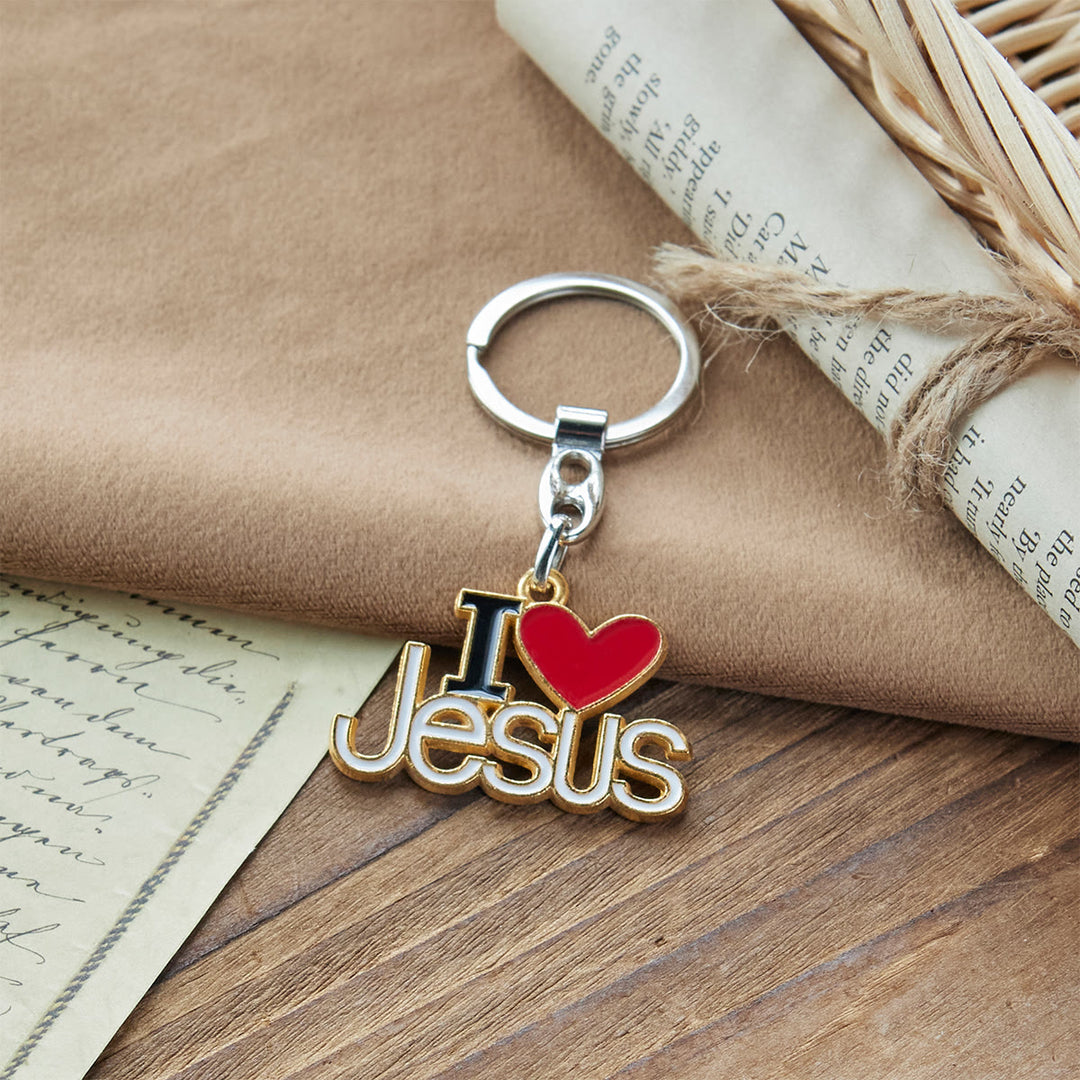 Christianartworkshop Believer's Choice Faithful Heart 4color I Love Jesus Keychain - image 6