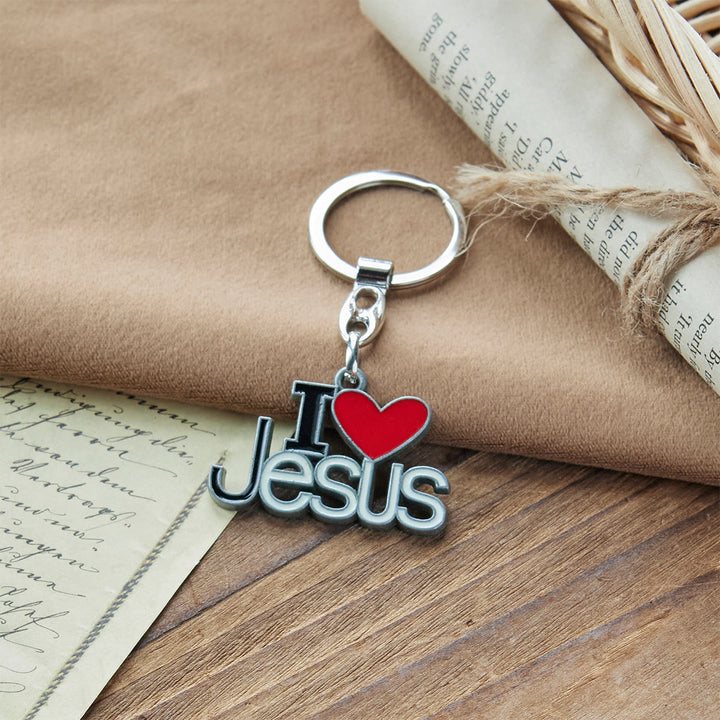 Christianartworkshop Believer's Choice Faithful Heart 4color I Love Jesus Keychain - image 5