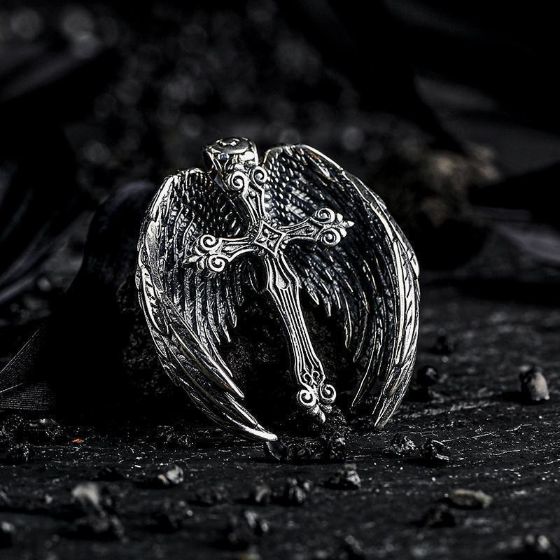 Christianartworkshop Guardian Angel Wings Cross Pendant Necklace: Spiritual Protection Jewelry - image 3