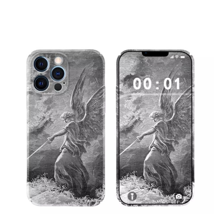 Christianartworkshop Guardian Archangel St. Michael Phone Case: Inspiring Biblical Scene - image 2