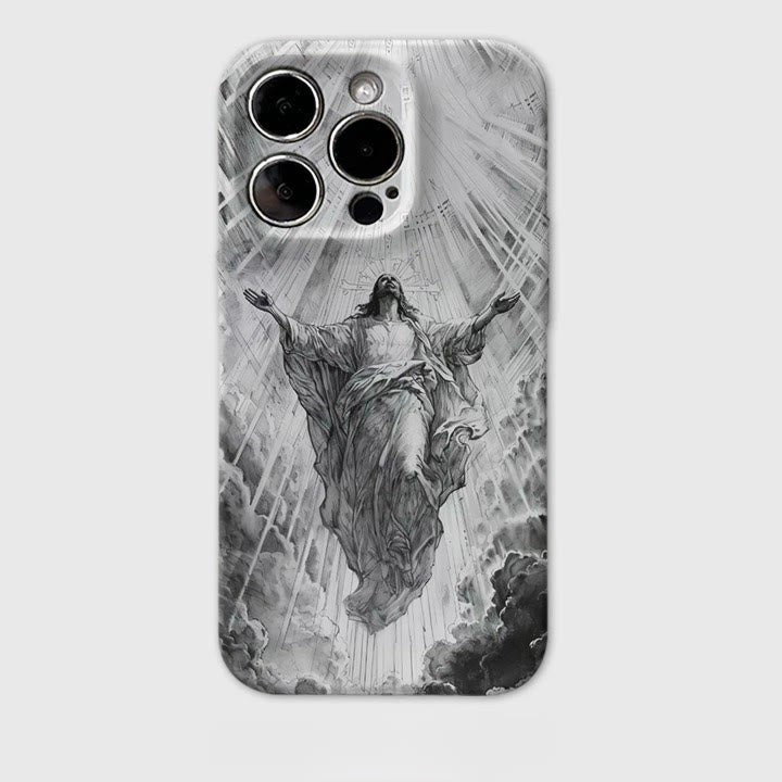 Christianartworkshop Heaven's Radiance Ascension of Christ Phone Case: Symbol of Eternal Hope - iPhone 16Pro Max - image 1