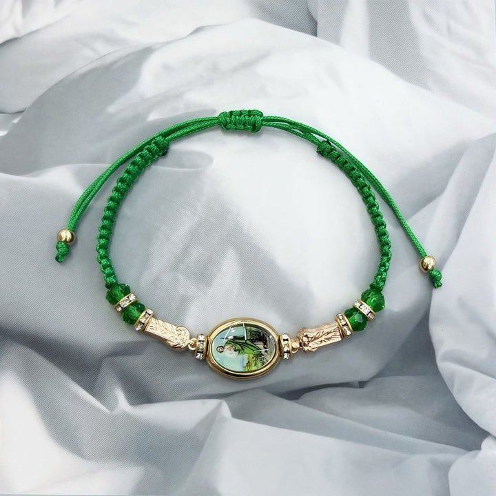Christianartworkshop St. Jude Green Rope Adjustable Bracelets for Blessings and Divine Guidance - image 3