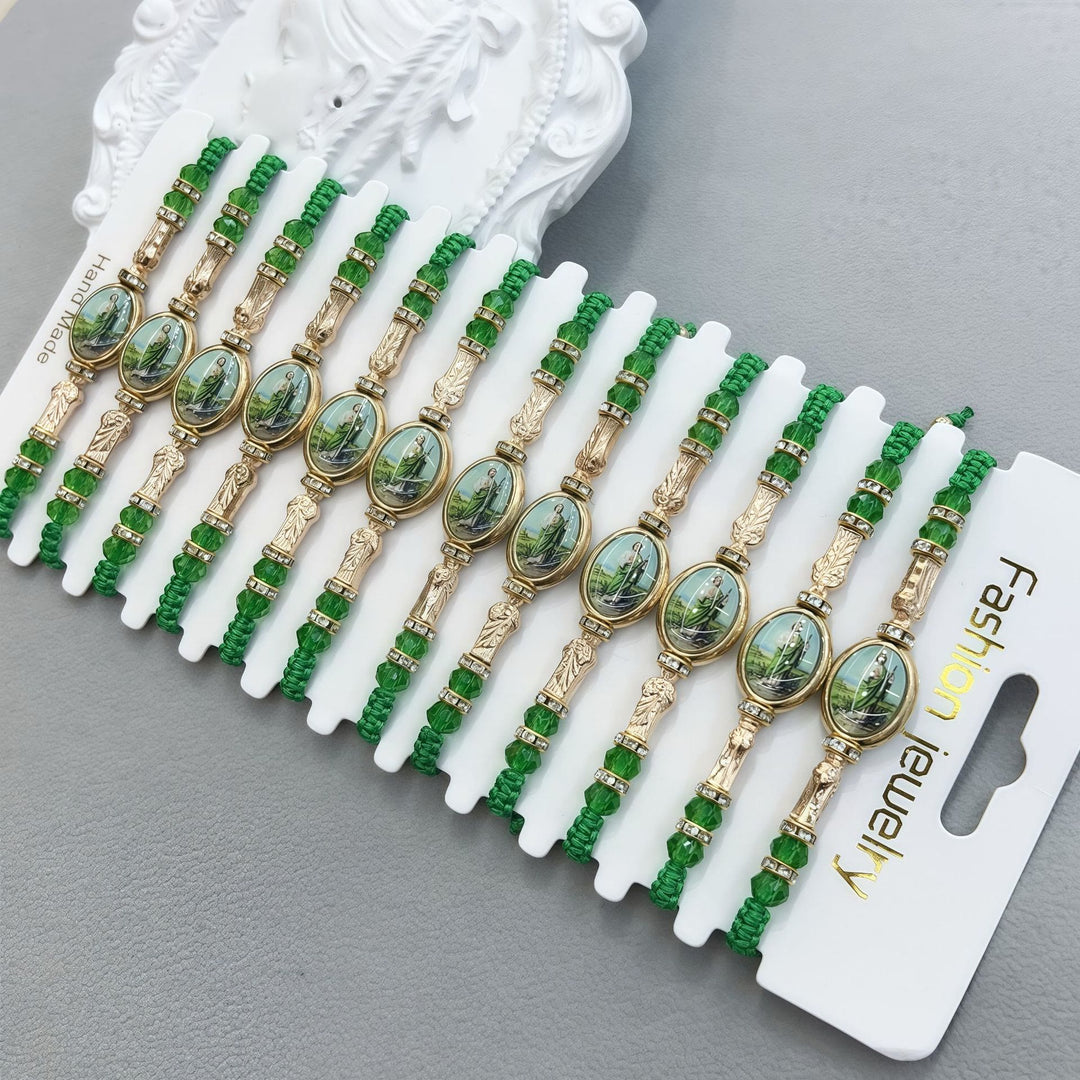 Christianartworkshop St. Jude Green Rope Adjustable Bracelets for Blessings and Divine Guidance - image 5