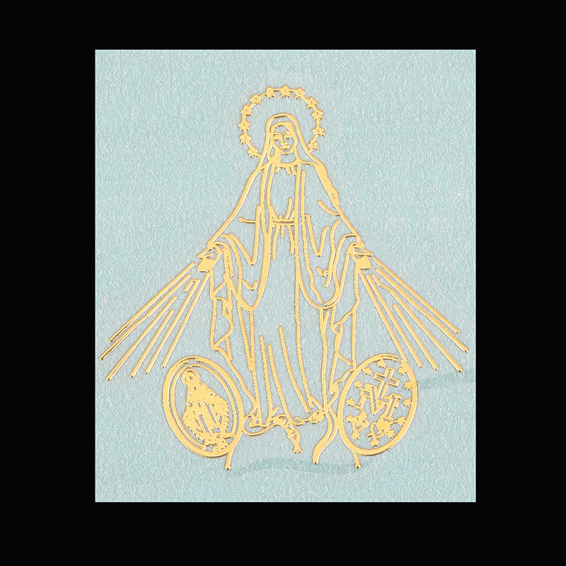 Christianartworkshop Golden Saint Sticker for Phone: Multiple Holy Figures Available - Our Lady of Grace - image 8