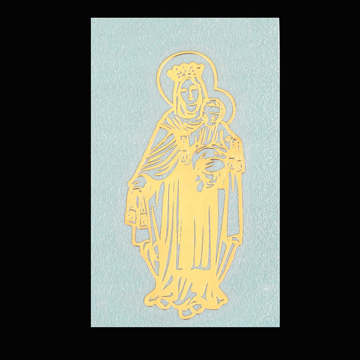 Christianartworkshop Golden Saint Sticker for Phone: Multiple Holy Figures Available - Our Lady of Mount Carmel - image 11