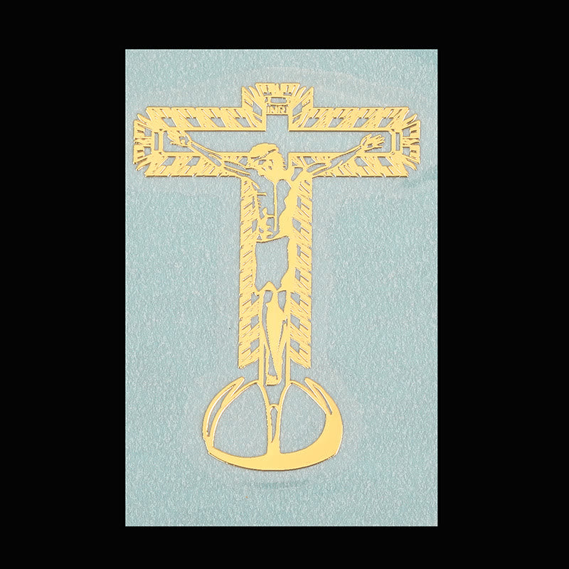 Christianartworkshop Golden Saint Sticker for Phone: Multiple Holy Figures Available - Crucifix of Jesus Christ - image 10