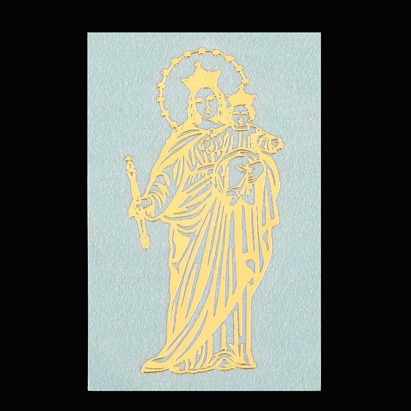 Christianartworkshop Golden Saint Sticker for Phone: Multiple Holy Figures Available - Mary Help of Christians - image 7