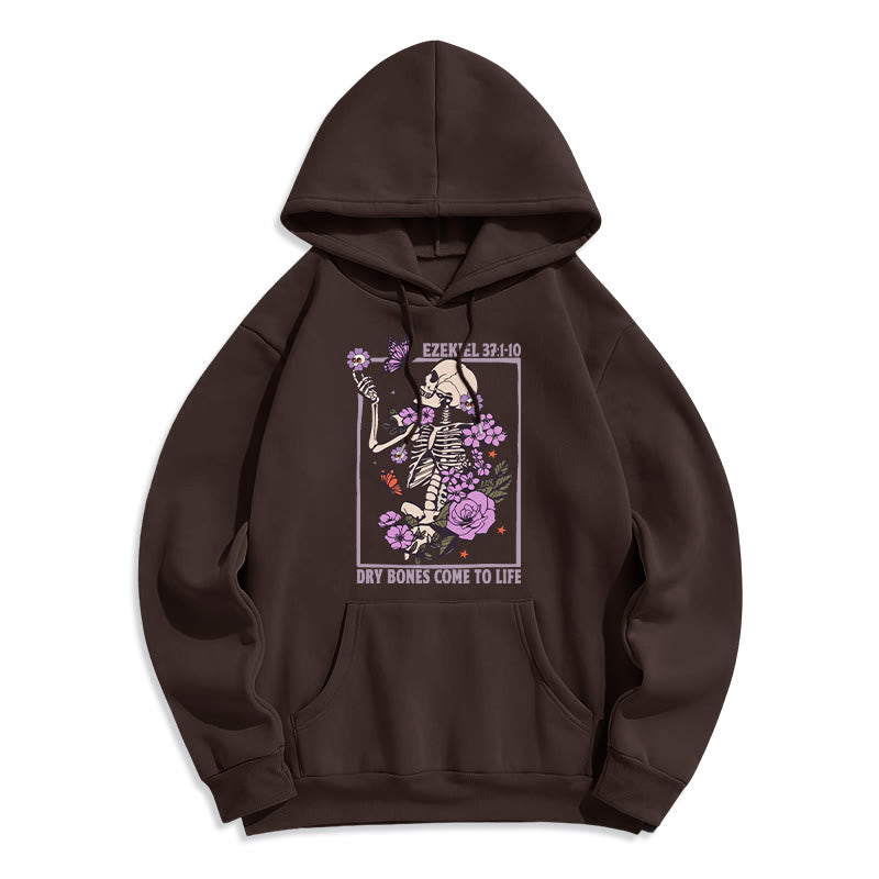 Christianartworkshop Dry Bones Rise in Faith Fleece Lined Polyester Hoodie - Brown - 2XL - image 9