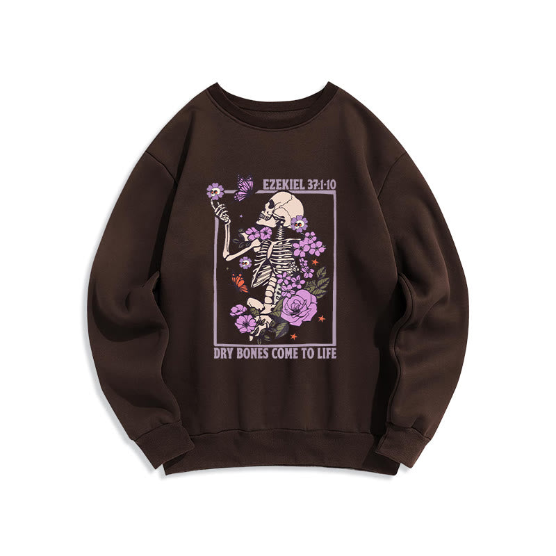 Christianartworkshop Dry Bones Rise in Faith Fleece Lined Polyester Sweatshirt - Brown - 2XL - image 7