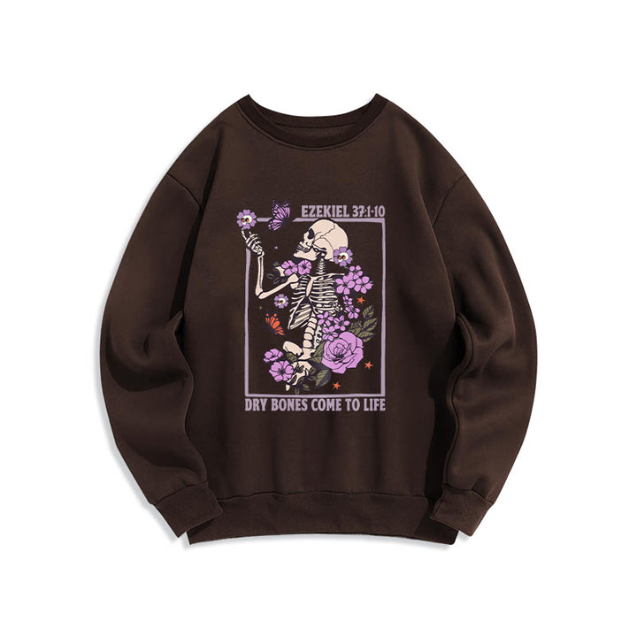 Christianartworkshop Dry Bones Rise in Faith Fleece Lined Polyester Sweatshirt - Brown - 2XL - image 7