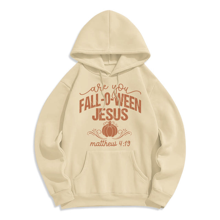 Christianartworkshop Fall for Jesus Pumpkin Faith Fleece Lined Polyester Hoodie - Beige - 2XL - image 6