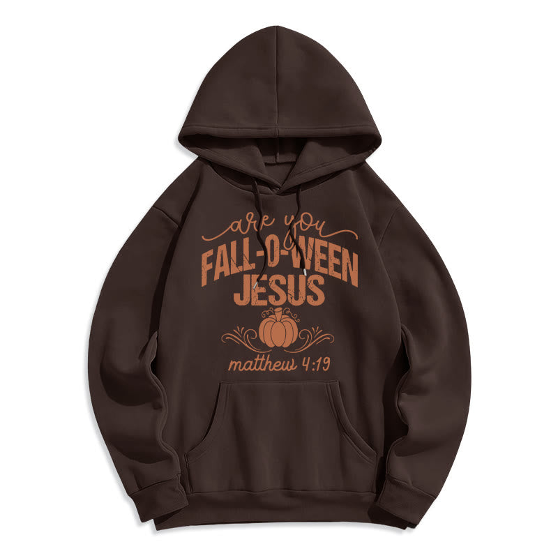 Christianartworkshop Fall for Jesus Pumpkin Faith Fleece Lined Polyester Hoodie - Brown - 2XL - image 9