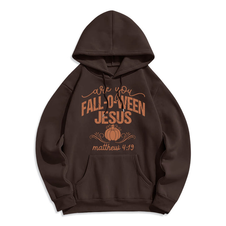 Christianartworkshop Fall for Jesus Pumpkin Faith Fleece Lined Polyester Hoodie - Brown - 2XL - image 9