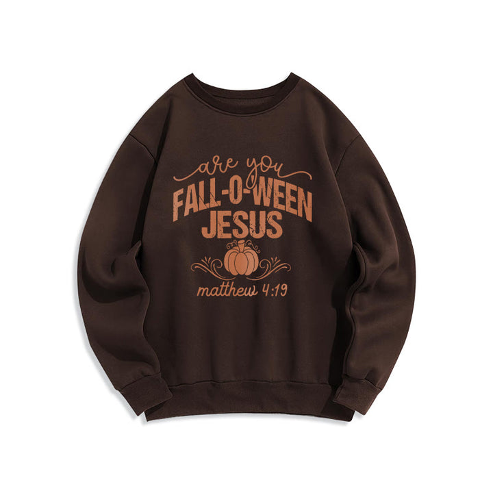 Christianartworkshop Fall for Jesus Pumpkin Faith Fleece Lined Polyester Sweatshirt - Brown - 2XL - image 3