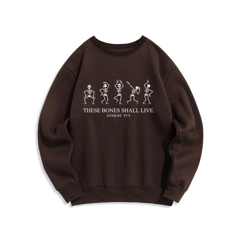 Christianartworkshop These Bones Shall Live Dance of Faith Fleece Lined Polyester Sweatshirt - Brown - 2XL - image 7