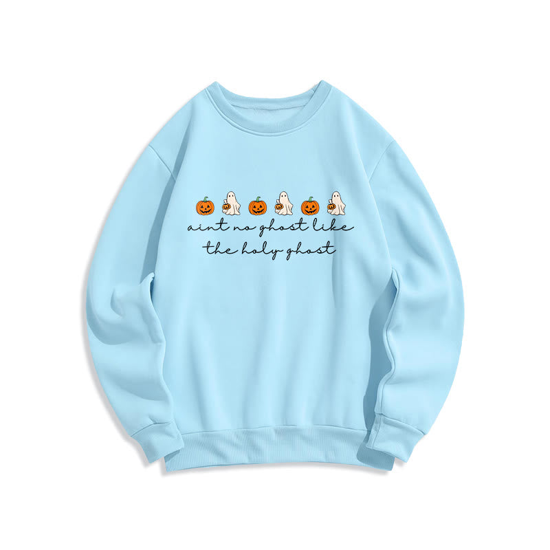 Christianartworkshop No Ghost Like the Holy Ghost Fleece Lined Polyester Sweatshirt - Blue - 2XL - image 5