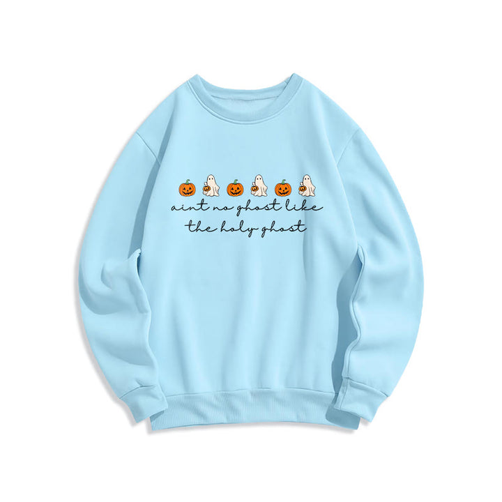 Christianartworkshop No Ghost Like the Holy Ghost Fleece Lined Polyester Sweatshirt - Blue - 2XL - image 5