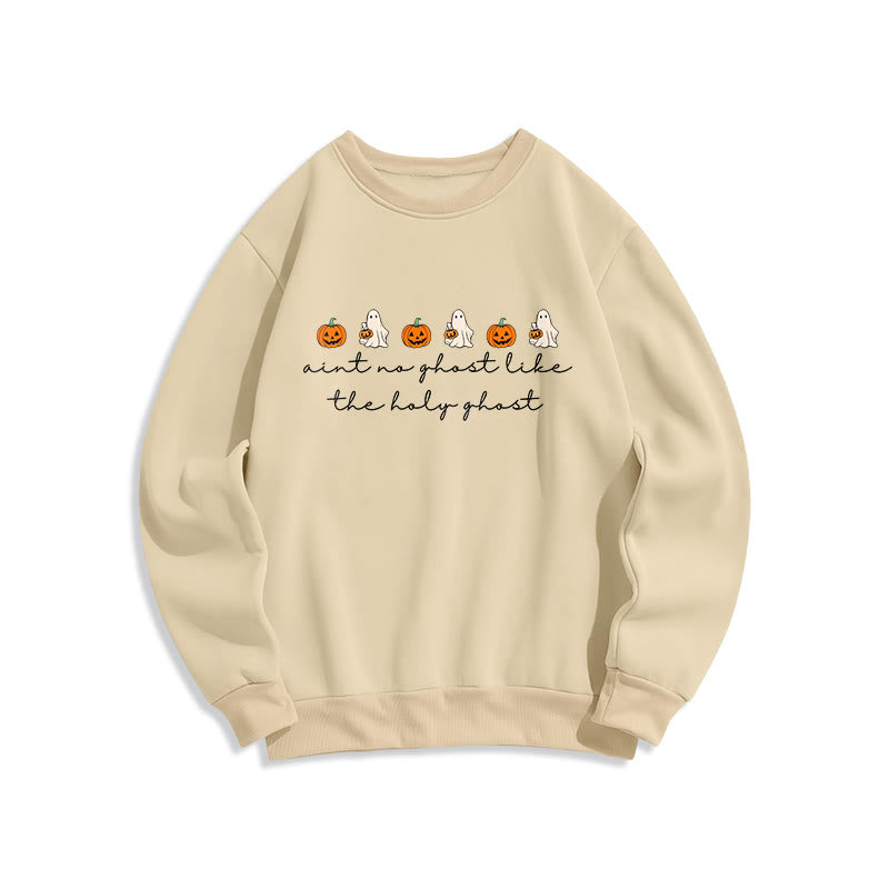 Christianartworkshop No Ghost Like the Holy Ghost Fleece Lined Polyester Sweatshirt - Beige - 2XL - image 4