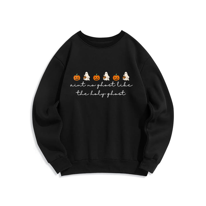 Christianartworkshop No Ghost Like the Holy Ghost Fleece Lined Polyester Sweatshirt - Black - 2XL - image 7