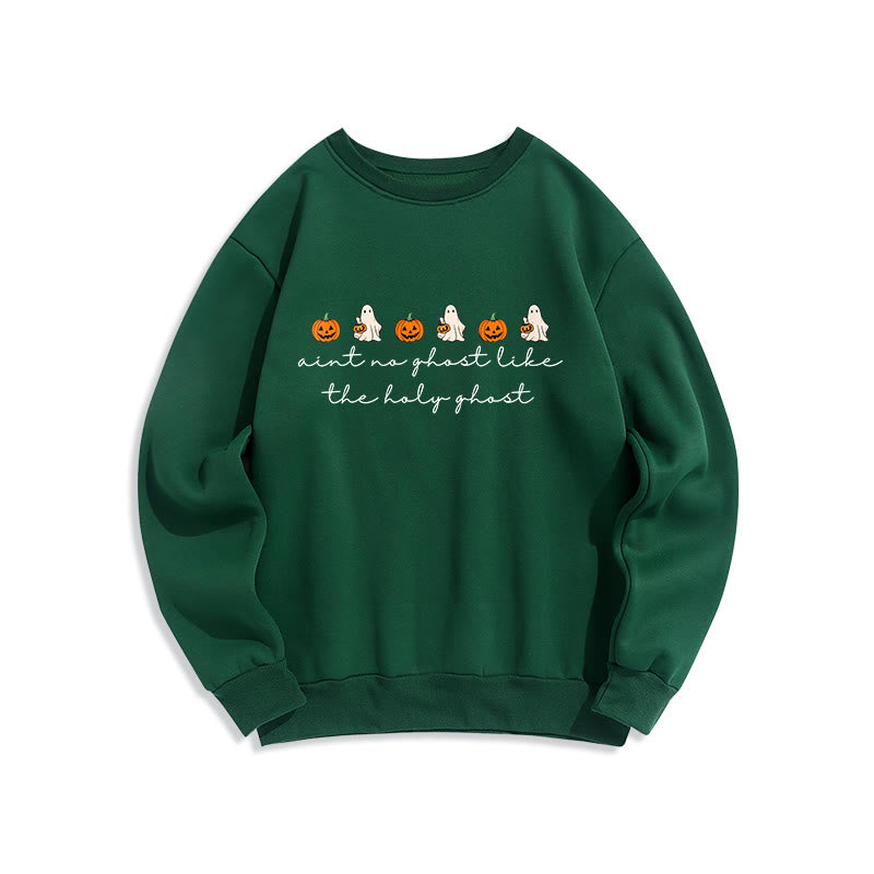 Christianartworkshop No Ghost Like the Holy Ghost Fleece Lined Polyester Sweatshirt - Green - 2XL - image 6